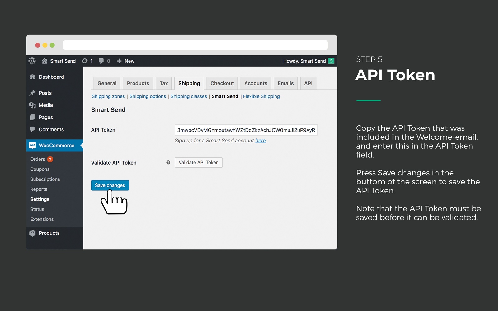 Enter API Token